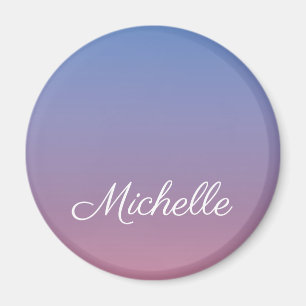 Blassrosa und blaue Gradientenombre Magnet