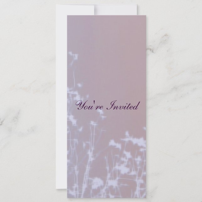 Blassrosa und Lila Einladung (Vorderseite)