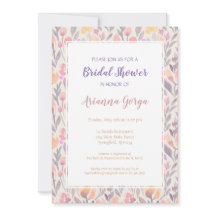 Blassrosa und Lila florales Brautparty