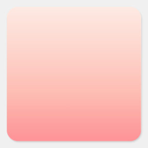 Blassrosa und Pfirsich-Gradient Quadratischer Aufkleber