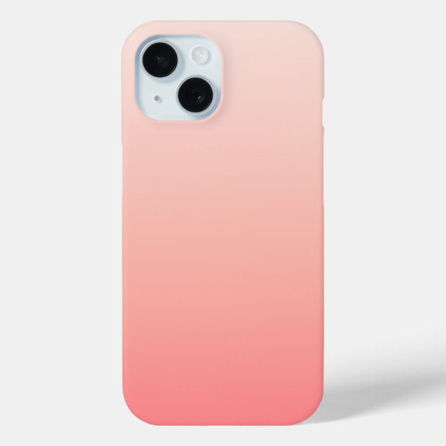 Blassrosa und pfirsichfarbener Verlauf Case-Mate iPhone Hülle (Rückseite)