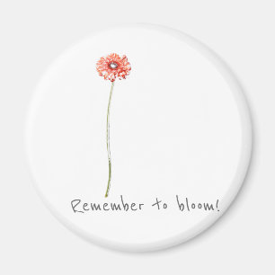 Blassrote Gerbera Daisy Gedächtnis Magnet blühen