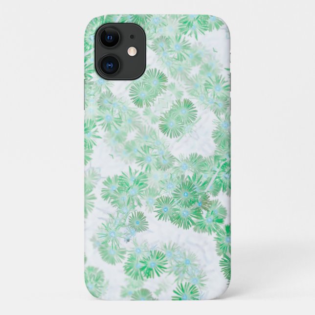 Blasstürkise Pastel Wild Blume iPhone 11 Fall Case-Mate iPhone Hülle (Rückseite)