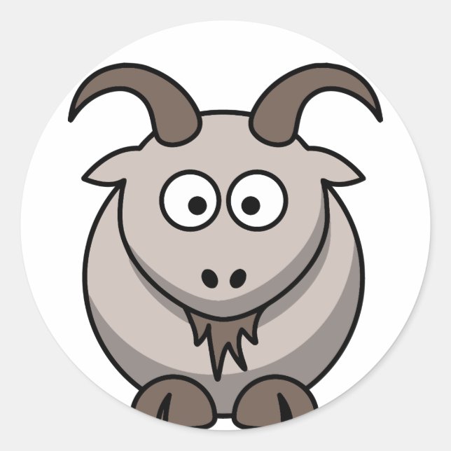 Blassziege Runder Aufkleber (Vorderseite)