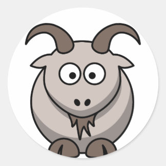Blassziege Runder Aufkleber