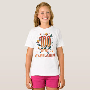 Blast auf 100 Tage des Stellar Learning   Weltraum T-Shirt