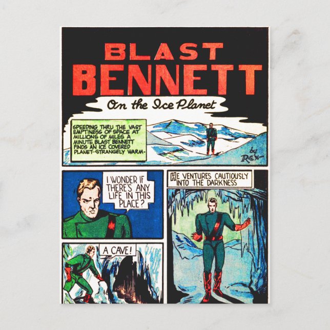 Blast Bennett auf dem Eisplaneten, Seite 7 Postkarte (Vorderseite)