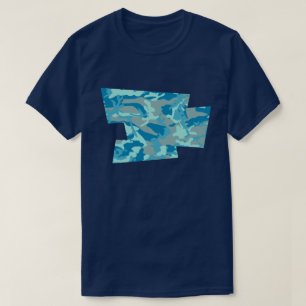 Blast-Camouflage-Muster geblasen Pixel T-Shirt