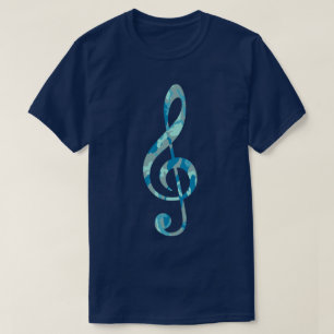 Blast-Camouflage-Muster Treble Clef T-Shirt