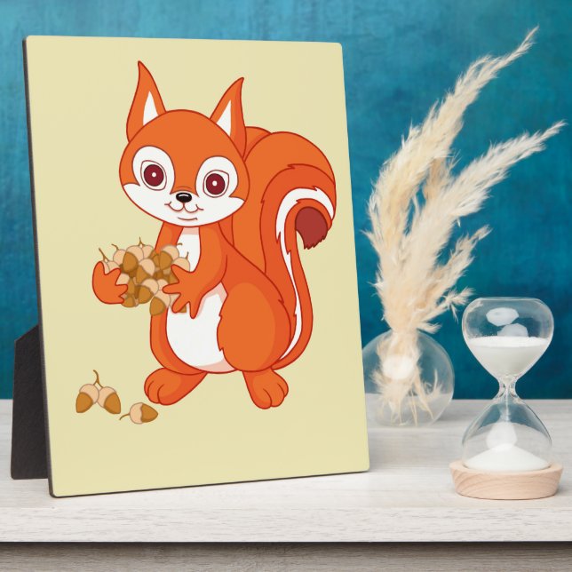 Bläst das hilfreiche Eichhörnchen Fotoplatte (Seite)