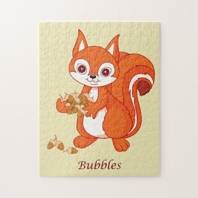 Bläst das hilfreiche Eichhörnchen Puzzle (Vertikal)