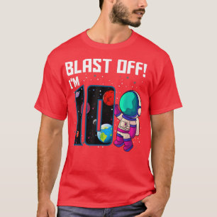 Blast Off Ich bin 10 Geburtstagsastronaut 10. Raum T-Shirt