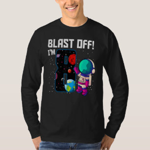 Blast Off Ich bin 8 Geburtstag Astronaut 8. Space T-Shirt