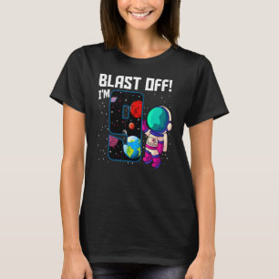 Blast Off Ich bin 9 Geburtstag Astronaut 9. Space T-Shirt