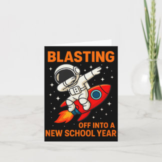 Blasting Off Into New School Year Astronaut Dab Karte