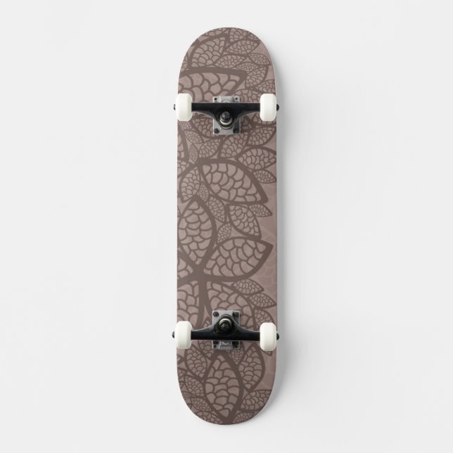 Blatmustergrenze und -hintergrund skateboard (Vorderseite)