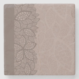 Blatmustergrenze und -hintergrund steinuntersetzer