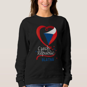 Blatna Tschechische Republik Herzenflagge Sweatshirt