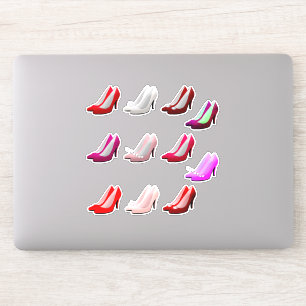 Blatt/11 pr High Heel Shoes Shaped Cut-out Sticker