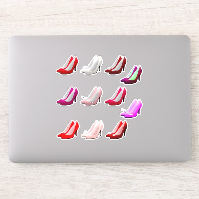 Blatt/11 pr High Heel Shoes Shaped Cut-out Sticker (Computer)