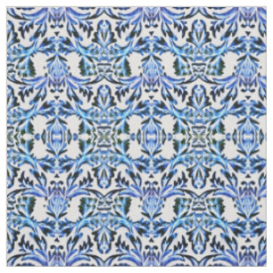 Blatt Blau Gerollt Stoff