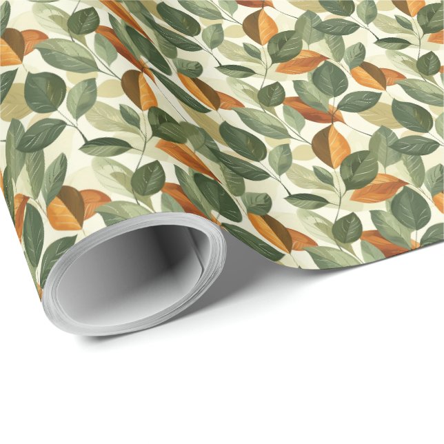 Blatt-Design-Geschenkverpackungspapier mit Herbstb Geschenkpapier (Rolleneckpunkt)