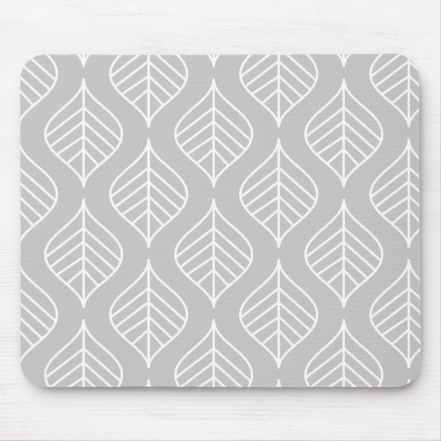Blatt-Druck Mousepad - Grau (Vorne)