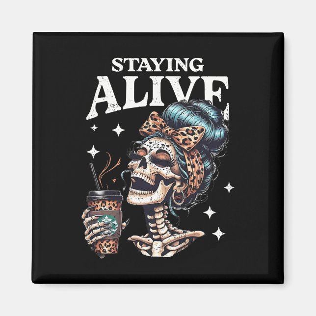 Blatt Facebook Fun Halloween Magnet (Vorne)