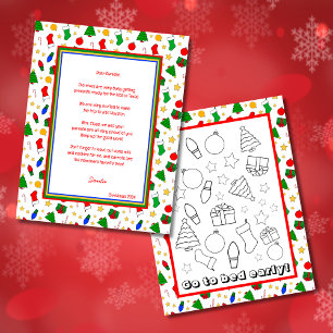 Blatt für die Santa Letter & Colour-Seite