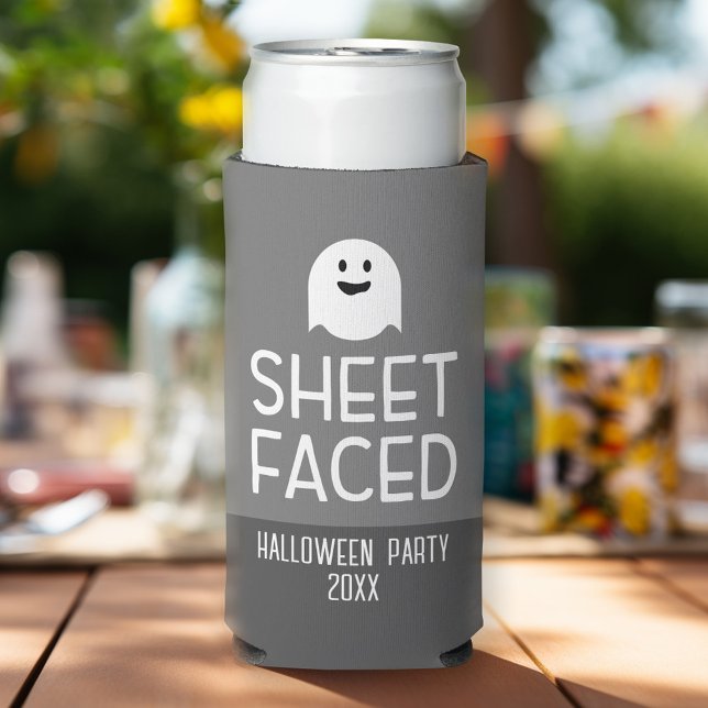 Blatt gegenüber Funny Halloween Party mit Niedlich Selters Dosenkühler (Halloween Party Personalized can coolers - add your name)