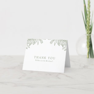 Blatt Green einfache Hand gezeichnet botanisch gef Dankeskarte