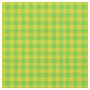 Blatt-grünes und gelbes Karo-Gingham-Muster Stoff