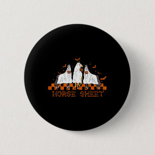 Blatt Halloween Ghost Horse Pumpkin Costume Boo Button