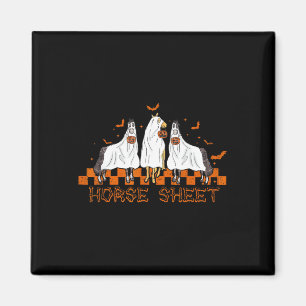 Blatt Halloween Ghost Horse Pumpkin Costume Boo Magnet