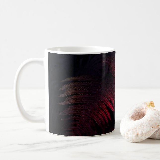 Blatt in Rosa-Tönen Kaffeetasse (Mit Donut)