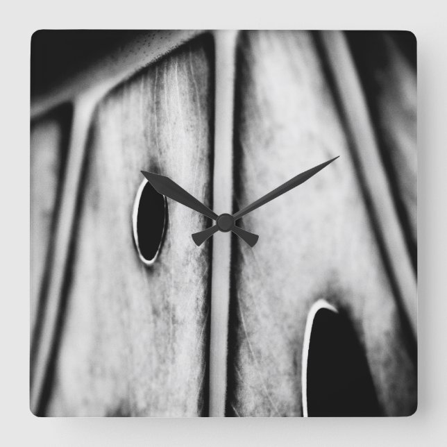 Blatt ist Zuhause Quadratische Wanduhr (Vorderseite)