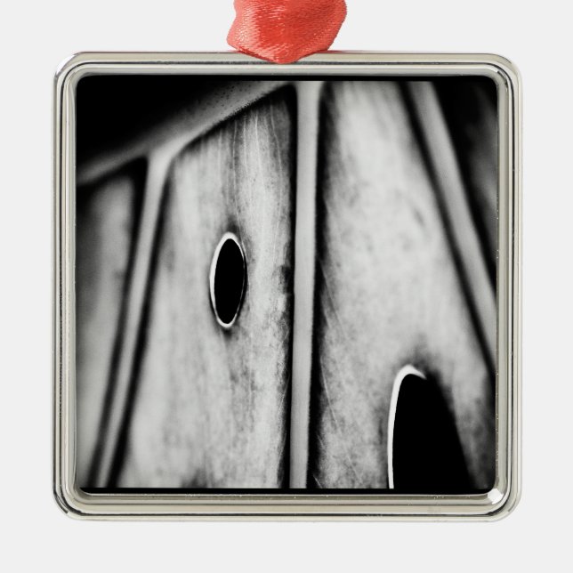 Blatt ist Zuhause Silbernes Ornament (Vorne)
