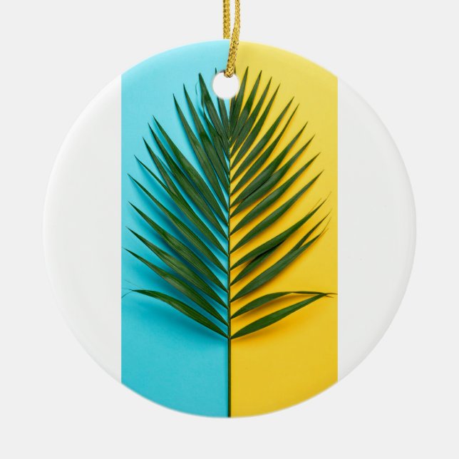 Blatt Keramik Ornament (Vorne)