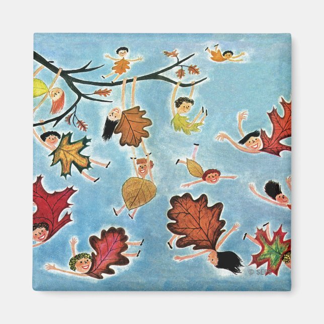 Blatt Kinder Magnet (Vorne)