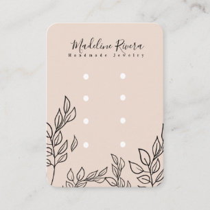 Blatt Kunsthandwerk Ohrstecker Displaykarten Telefonnummerkarte