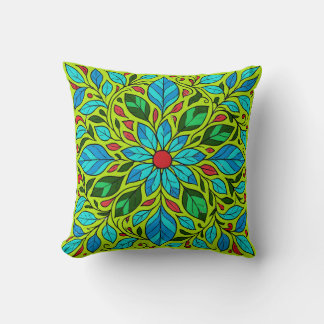 Blatt-Mandala-Design  Kissen