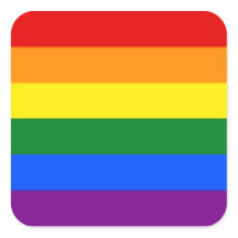 Blatt mit 6 großen #rainbow-Aufklebern