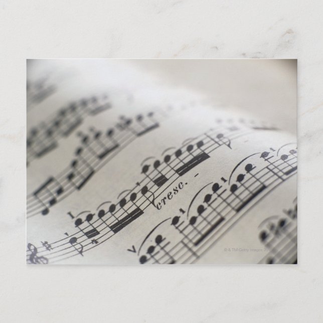 Blatt Musik 9 Postkarte (Vorderseite)