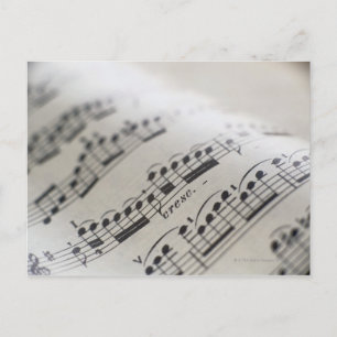 Blatt Musik 9 Postkarte