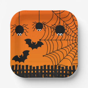 Blatt Papier Halloween Pappteller