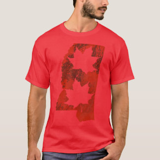 Blatt Roter Bundesstaat Mississippi Oversized T-Shirt