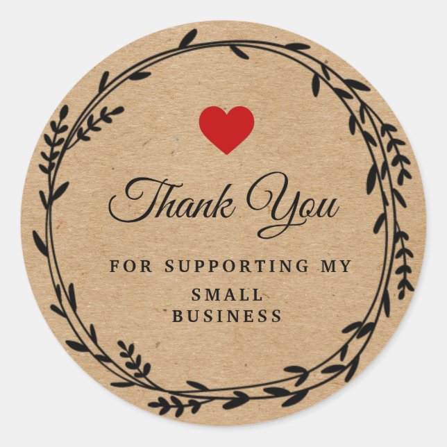 Blatt runde Blätter Floßpapier | Vielen Dank Runder Aufkleber (Vorderseite)