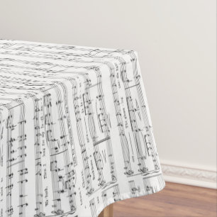 Blatt-Schwarz-Weiß-Muster Tischdecke