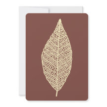 Blatt-Skelett-Linienkunst braun und creme Flachkar