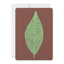 Blatt-Skelett-Linienkunst braune und grüne Flat Ca